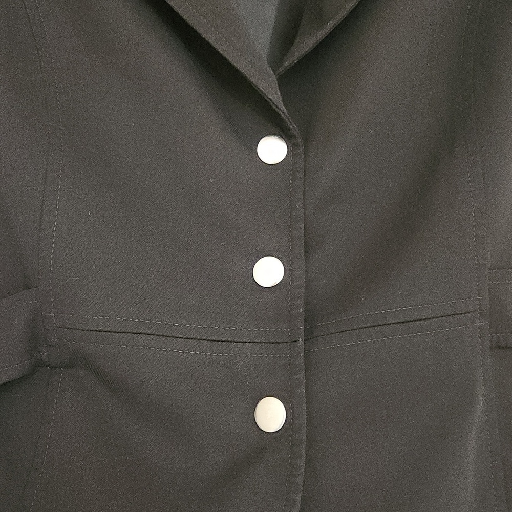 Talbots Stretch Black Blazer Collegiate Preppy Career Luxury Feminine Minimalist - Picture 7 of 16